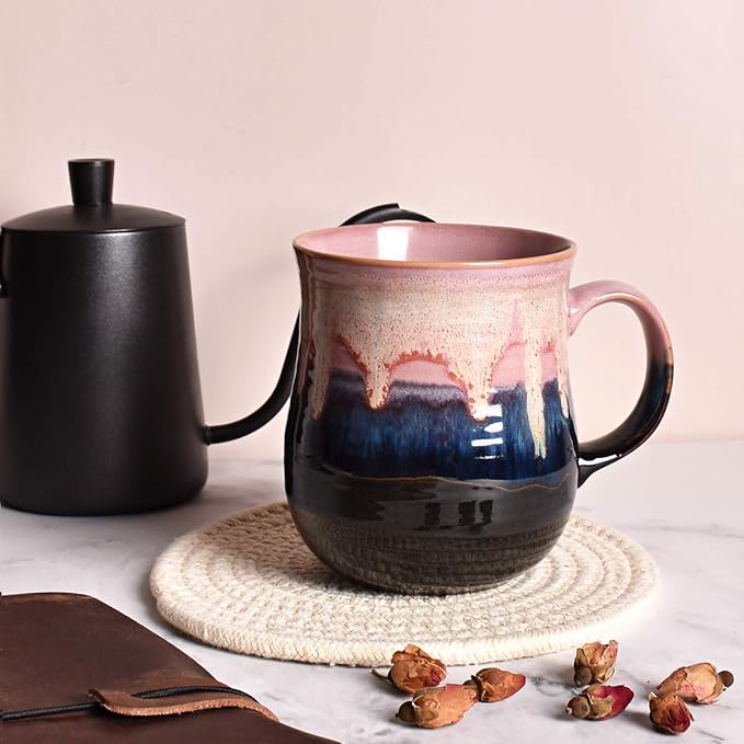 Bosmarlin Large Ceramic Coffee Mug, Big Tea Cup for Office and Home, 21 Oz, Dishwasher and Microwave Safe, 1 PCS - Image 4