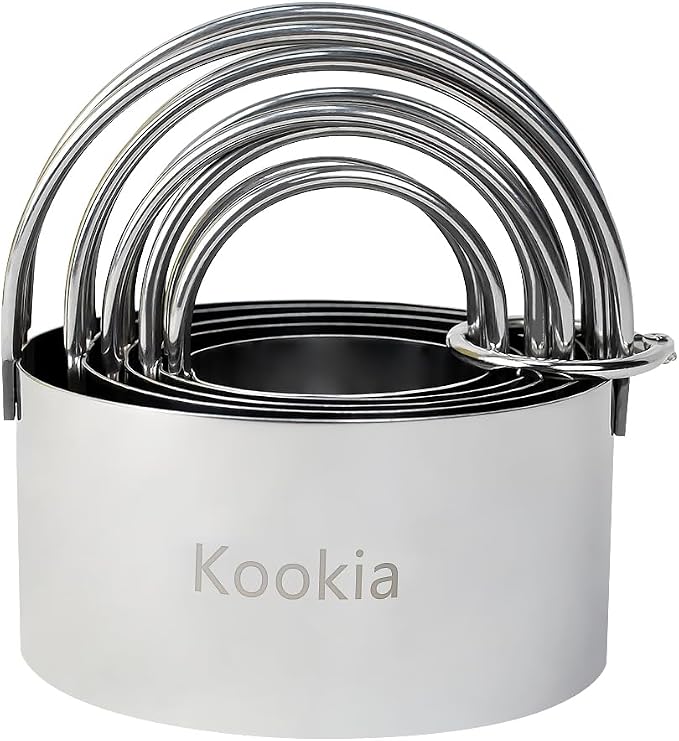 Stainless Steel Biscuit and Cookie Cutters with Handle - 5-Piece Set(1.75"~3.25"), for Professional Baking and Home Kitchen - Image 3