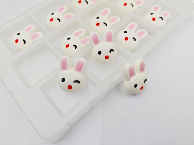 Edible 12 pcs Easter Themed Sugar Easter Rabbit cake decorations, Bunny cupcake toppers, perfect Icing Cookies decro for Cupcakes, Cake, Macaron and Cakecicles Decorating - Image 4