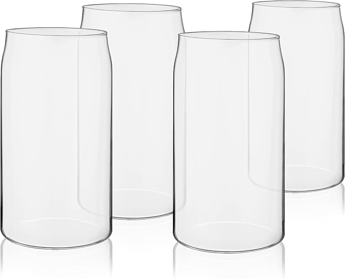 True Beer Can Glasses, Clear Tumblers, Superior Cocktail, Water, Juice, Iced Coffee, Soda, Beverage Drinking Glass, Kitchen Glassware Sets, Drinkware, Home Bar, 16 oz Set of 4 - Image 12