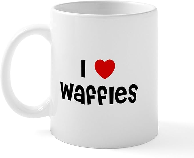 CafePress I * Waffles Mug 11 oz (325 ml) Ceramic Coffee Mug