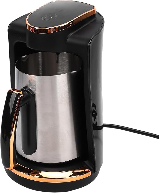 GOWENIC Turkish Coffee Maker Stainless Steel 550W, Single Cup Turkish Coffee Machine, 250ML Automatic Electric Pot for Home Office Travel (US Plug 110V) - Image 5