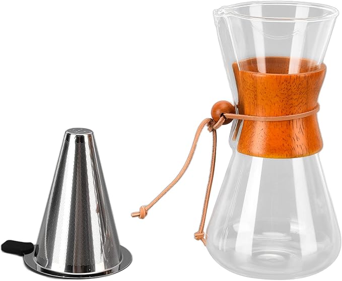 Pour Over Coffee Maker, Custom Pour Over Coffee Dripper Stainless Steel Filter, for Home, Office Supplies, Drip Maker