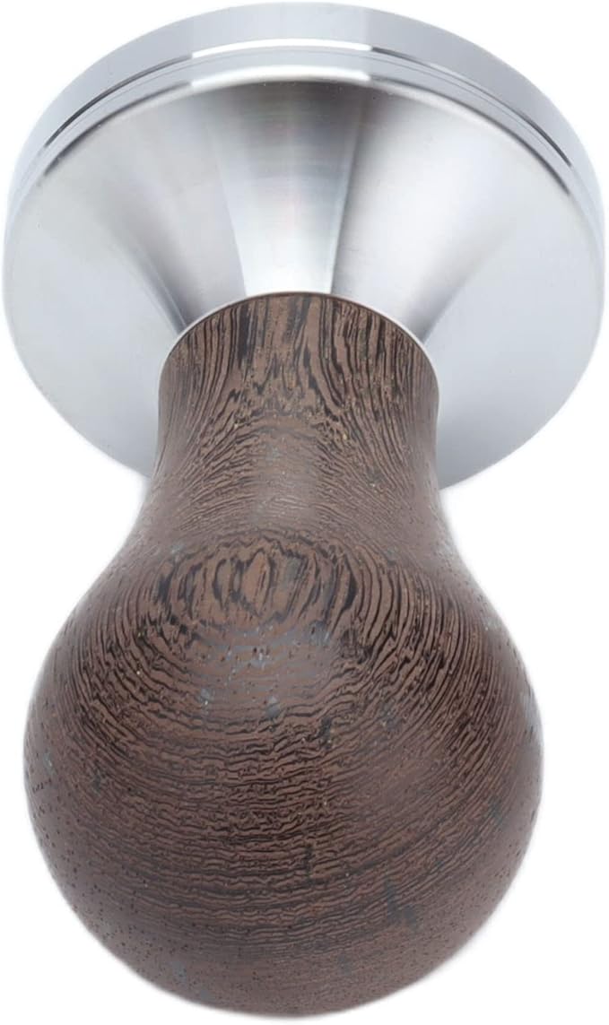 53mm Coffee Tamper Stainless Steel Coffee Powder Press Tool with Comfortable Wooden Handle for Espresso Maker Barista Home Office
