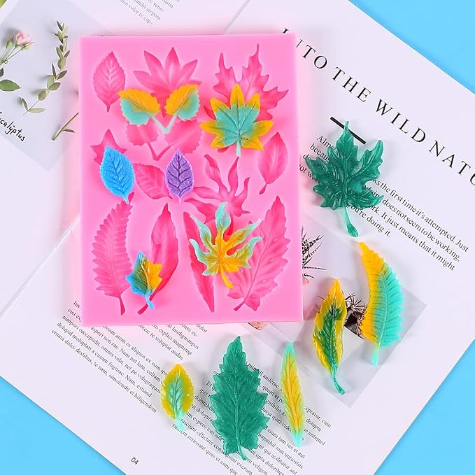 Cestony Leaf Shape Silicone Molds for DIY Cake Fondant Biscuit Cookies Soap Sugar Pudding Chocolate Hard Candies Dessert Candle Decor - Image 6