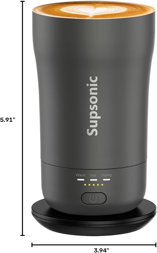 Supsonic - 14oz Heated Coffee Mug, Self-Heating Travel Mug with 3-Temp Settings, Insulated Stainless Steel Constant Temperature Heating Mug for Beverage, Smart Heating Portable Coffee Mug | S1 - Image 9