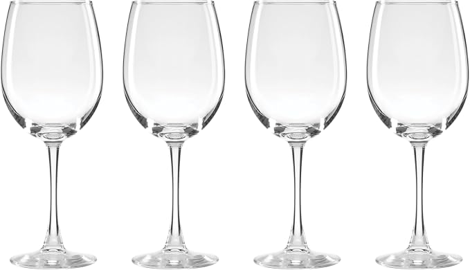 Oneida 5 O'Clock All-Purpose Wine Glasses, 16oz, Set of 4 | dishwasher safe | 9 inch height | everyday hosting gift | 16oz, gift for women, drinking glasses set by Oneida