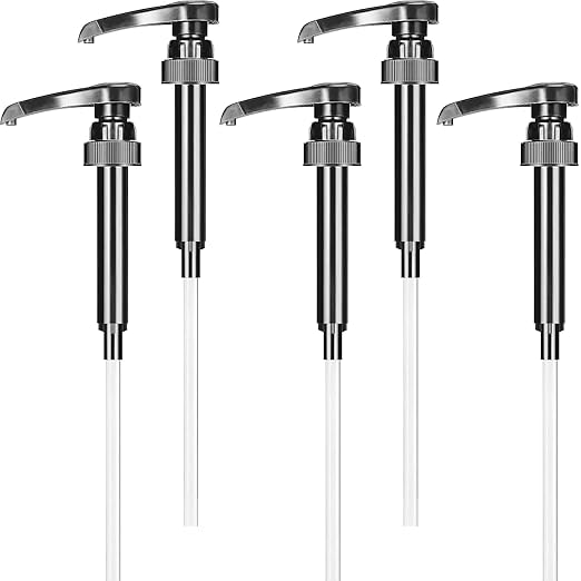 Coffee Syrup Pumps Black Syrup Pump Dispenser for 750ml/25.4 oz Skinny Syrup Bottles for Home & Coffee Bar Drinking Mixes, Tea, Beverage, Cocktails