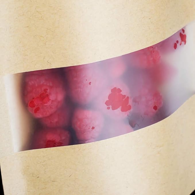 Kingrol 100 Count 7 x 10.25 Inch Kraft Paper Bags with Resealable Lock Seal Zipper &Transparent Window, Stand Up Food Bags - Image 7