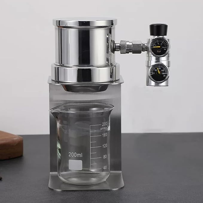 Pneumatic Coffee Machine, Portable Manual Air Pressure Coffee Maker,Working Pressure: 1-20 Bar, For Home Travel Camping (Stainless) - Image 2