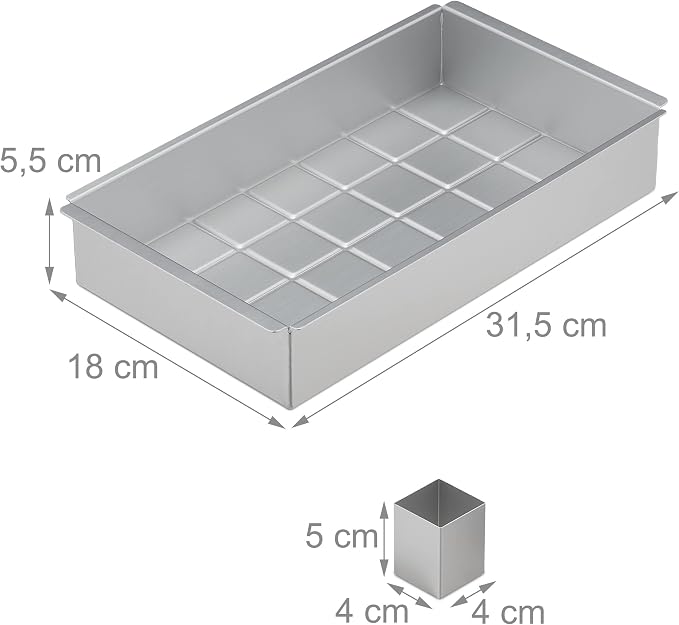 Relaxdays Number & Letter Aluminium Adjustable Cake Tin, 31.5 x 18 cm, Number Baking Mould, Silver - Image 4