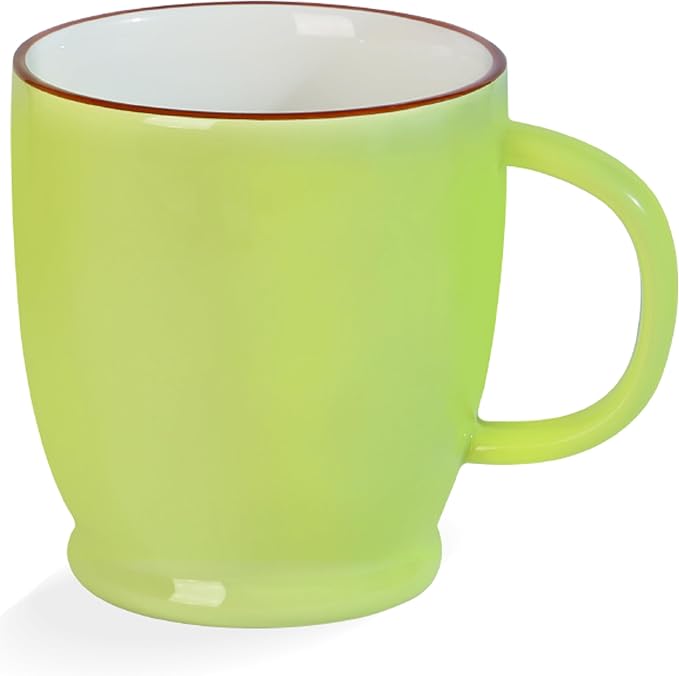 Green Coffee Cup, 16.5oz Coffee Mug Dishwasher Safe, Ceramic Tea Cup with Big Handle, Large Coffee Mug for Latte, Cappuccino, Hot Cocoa, Milk, Juice by ARRADEN