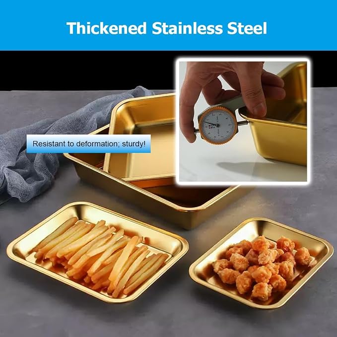 6 Pcs Stainless Steel Baking Sheet Set, Dishwasher Safe Cookie Tray, Non-Stick Oven Pan for Roasting, Durable Kitchen Bakeware (58x42x2cm / 22.8x16.5x0.8) - Image 3