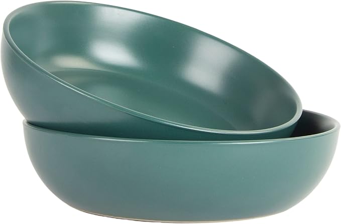 10 Strawberry Street Wazee Matte 9"/48oz Serving Bowl, Set of 2, Emerald Green by 10StrawberryStreet
