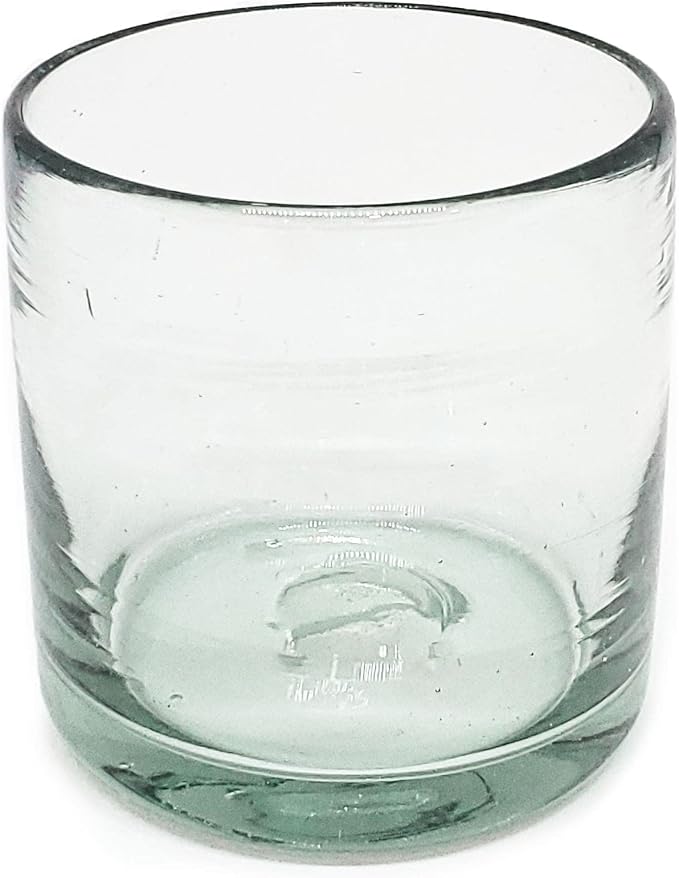 Clear Blown 8 oz DOF Rocks Glasses (set of 6) - Hand Blown Mexican Glassware Recycled Glass Drinking Glasses for Water, Juice, Margarita, Cocktails & Whiskey, Toxin Free - Image 7