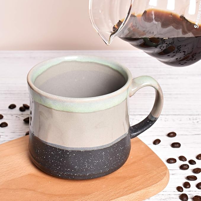 Bosmarlin Large Ceramic Coffee Mug, Big Tea Cup, 7 Colors to Choose, 21 Oz, Dishwasher and Microwave Safe, 1 PCS… (Grey) - Image 5