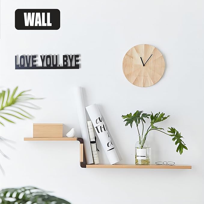 2025 New Year Gift - Cute Metal Door Topper Love You Bye Over Door Frame Decor Corner Sign Black Ornaments Wood Decorations Funny Christmas (LOVE YOU BYE) - Image 3