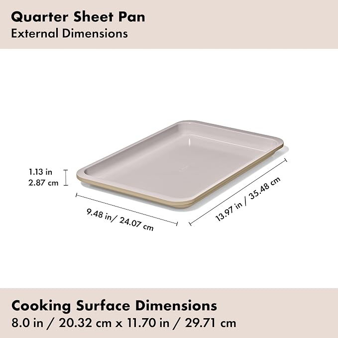 OXO Good Grips Non-Stick Pro Ceramic Coated Metal Bakeware 3-Piece Sheet Pan Set – Biscuit - Image 7