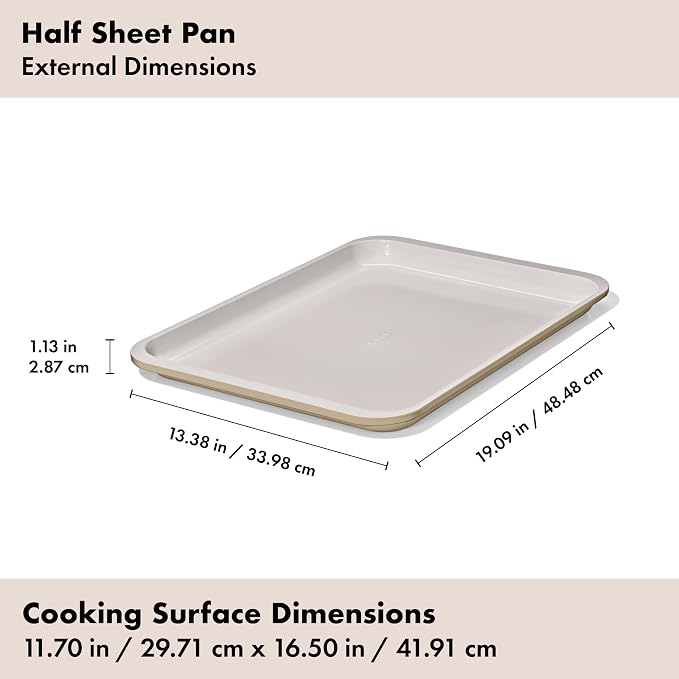 OXO Good Grips Non-Stick Pro Ceramic Coated Metal Bakeware 3-Piece Sheet Pan Set – Biscuit - Image 8