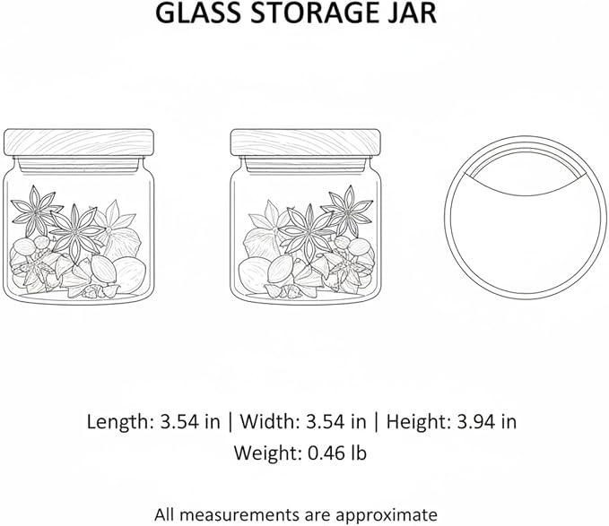 Clear Glass Storage Jars with Acacia Wood Lids for Pantry Organization - Dry Food Containers for Kitchen Countertops - Image 7