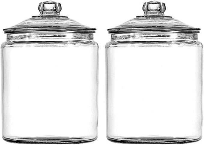 Anchor Hocking Heritage Hill 1 Gallon Glass Jar with Lid, Set of 2 by AnchorHocking