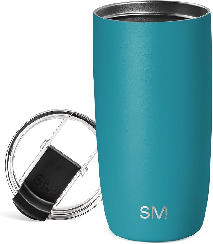 Simple Modern Travel Coffee Mug with Lid | 16oz | Teal | Voyager Coffee Cup, Coffee Tumbler for Hot & Iced Drinks | Insulated Stainless Steel Travel Mug | Maui by Unknown