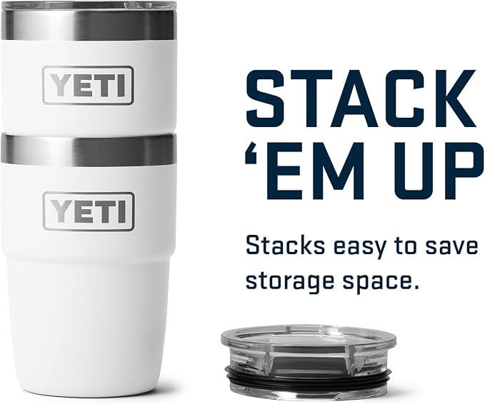 YETI Rambler 8 oz Insulated Coffee Mug with Lid - Stackable Double-Wall Vacuum Insulated Coffee Cup - DuraSip Ceramic Lining - Barista-Friendly Design - Stainless Steel - Dishwasher Safe - Image 4