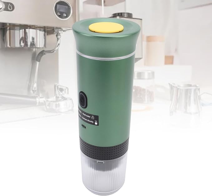 LICAEVEY Portable Capsules Coffee Maker, 72W Automatic Coffee Machine, Ground Maker for Travel Home, 120ML Cup Full Outdoor (Green) - Image 2