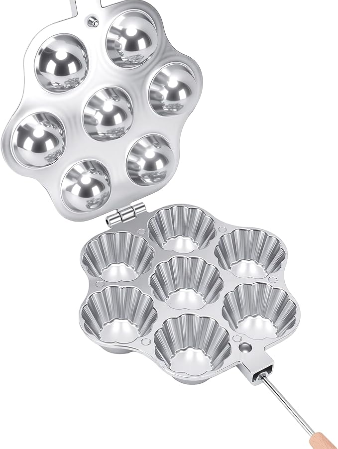 Reusable Quiche Bakeware Aluminum Alloy Mini Tart Pan with Wooden Grip Handles 21 X 43.5cm Fluted Tart Mould 2pcs for Egg Quiche Mince Pie Cheesecake Baking - Image 8