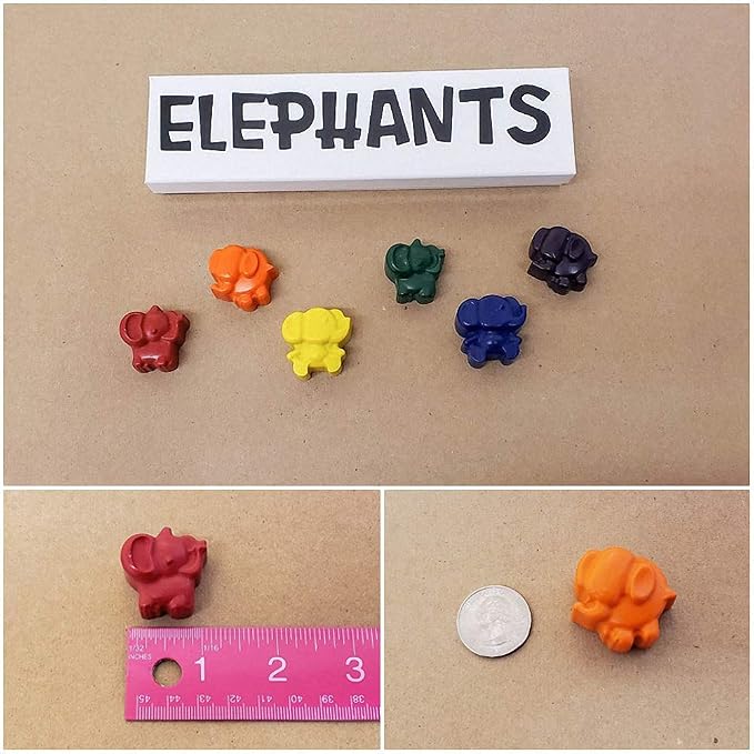 2 Pack Elephant Chocolate Candy Molds, Elephant Silicone Keto Fat Bombs Molds Mini Soap Crayon Melt Resin Mould Ice Cube Tray Baby Shower Party Favors Supplies - Image 5