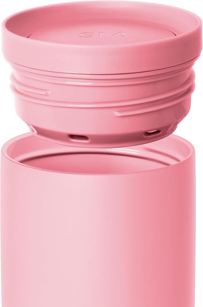 Simple Modern Insulated Travel Coffee Mug 360° Lid | 16oz | Pink | Voyager Ceramic-Lined Insulated Stainless Steel Coffee Tumbler, Iced Coffee Cup, Mug with Lid | Fits Cupholder, Fruitcake - Image 3