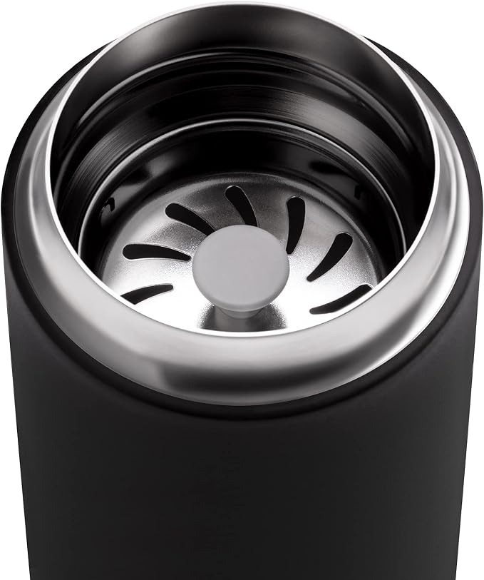 Fellow 12 oz Carter Move Travel Mug - Vacuum-Insulated Stainless Steel Travel Coffee Mug - Coffee Tumbler with Ceramic Interior and Splash Guard - Matte Black | Insulated Coffee Cup, Stainless Steel Tumbler, Coffee Travel Mug, Cold 24h, Dishwasher Safe... - Image 5