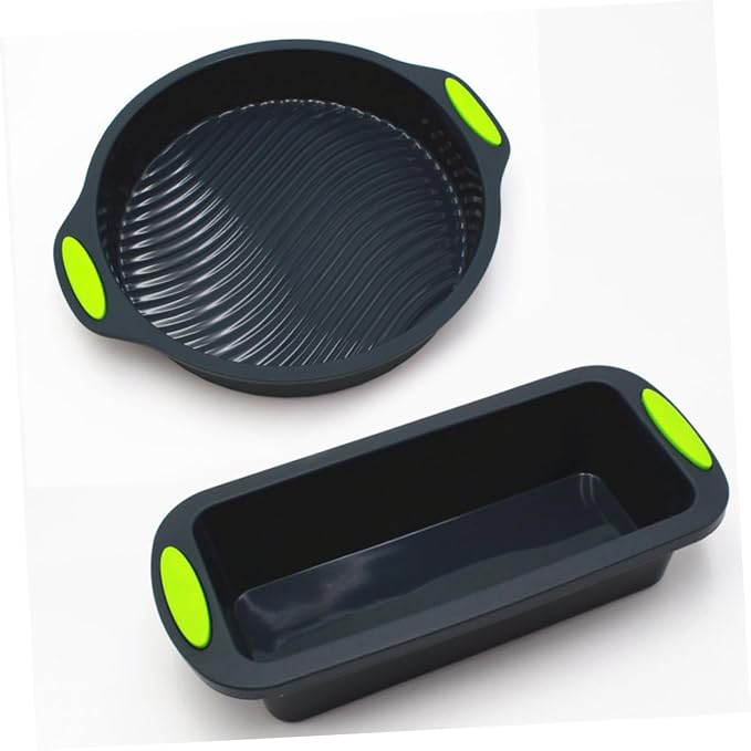 STOBAZA Silicone Baking Mold Set Square Round Cake Molds Non-slip Handles Dishwasher Safe for Baking Cooking - Image 5