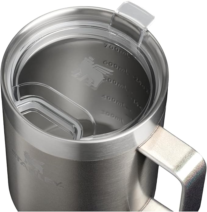 STANLEY The Everyday Suburban Mug | 24 oz | Drink Through Lid | Cup for Coffee, Tea and Drinks | Insulated Stainless Steel Coffee Mug | BPA-Free | Steel Shimmer - Image 2