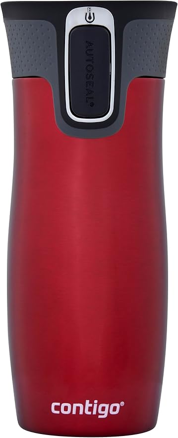 Contigo West Loop Autoseal Travel Mug, Stainless Steel Thermal Mug, Vacuum Flask, Leakproof Tumbler, Coffee Mug with BPA-Free Easy-Clean Lid by Unknown