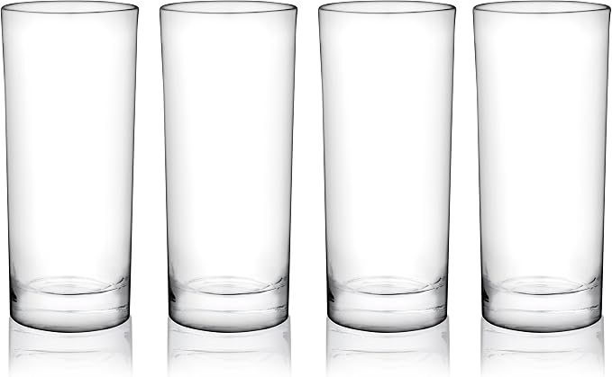 True Highball Glasses, Tall Glass Tumbler for Cocktails, Mojito Iced Tea Juices, Soda Water Drinking Cups, Kitchen Glassware, Home Bar, 11 oz Set of 4 - Image 8