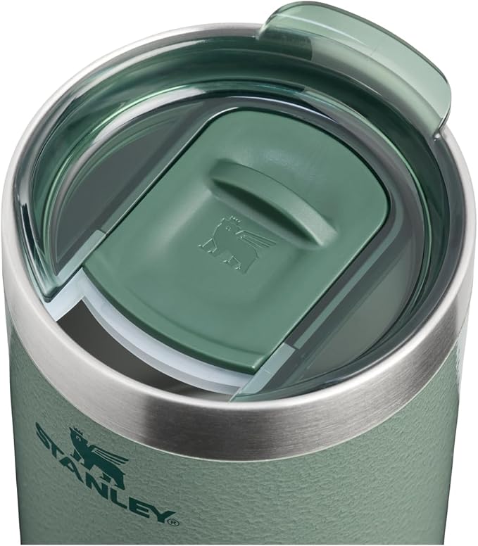 STANLEY Everyday Camp Cup 12 oz | Drink Through Lid | Cup for Coffee, Tea and Drinks | Insulated Stainless Steel | BPA-Free | Hammertone Green - Image 2