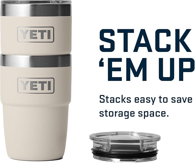 YETI Rambler 8 oz Insulated Coffee Mug with Lid - Stackable Double-Wall Vacuum Insulated Coffee Cup - DuraSip Ceramic Lining - Barista-Friendly Design - Stainless Steel - Dishwasher Safe - Image 4