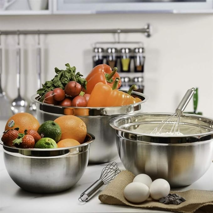 Deep Professional Quality Stainless Steel Mixing Bowl For Serving, Mixing Cooking and or Baking-14.5 Quart, 1192