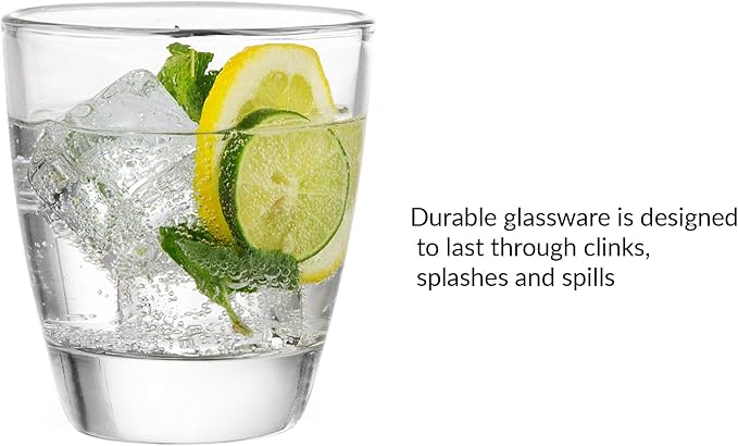 Set of 4, 12.5 oz Clear All Purpose Drinking Glasses, Multipurpose Glassware Ideal for Water, Juice, Iced Drinks and Everyday Kitchen Use - Image 3