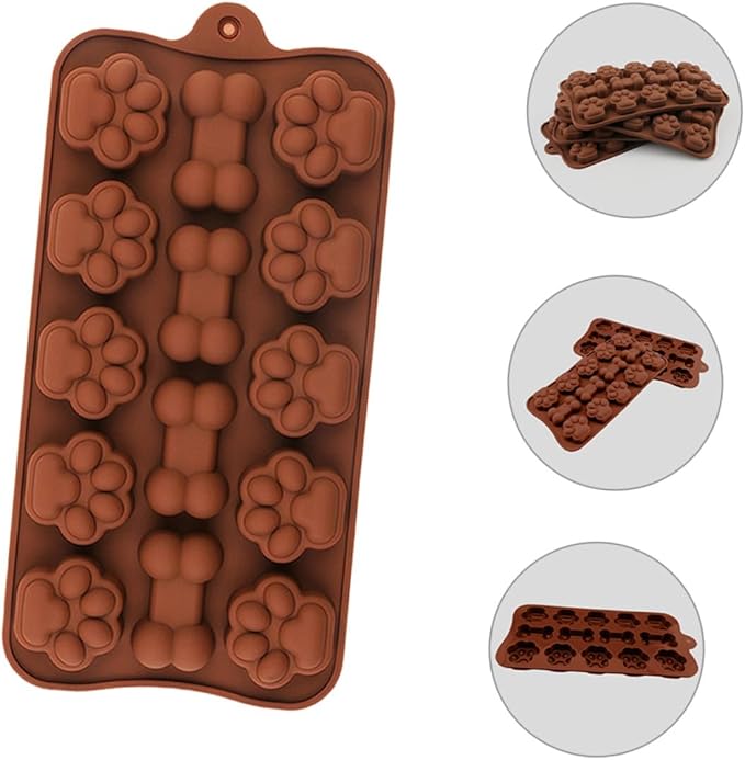 Adorable Silicone Chocolate Mold for DIY Candy Baking Tear- Candy Bar Molds with Cat Claw Bone Shapes Non-stick Silicone Kitchen Bakeware