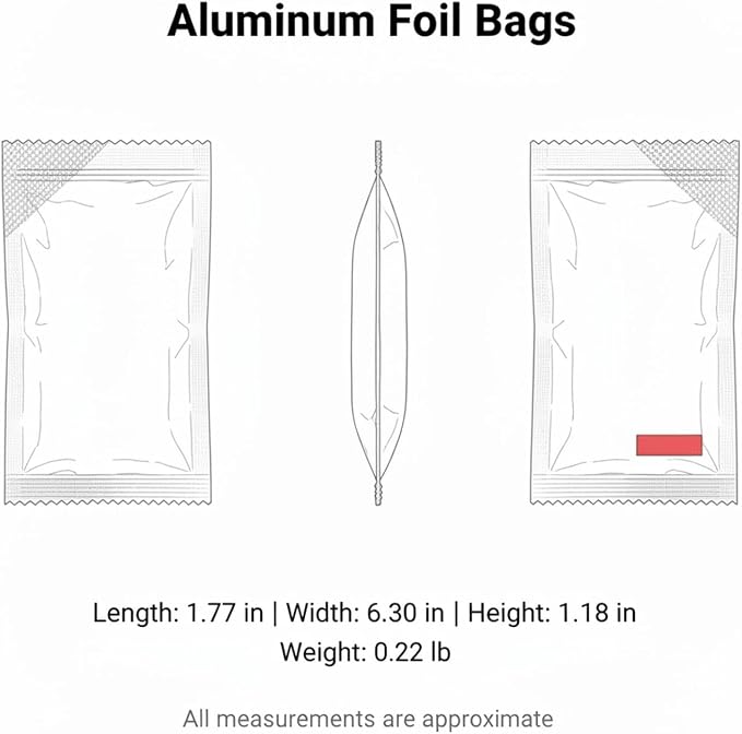Pantry & Craft Organization: Multicolor Aluminum Foil Center Seal Bags for Dry Item Storage, Opaque Pouches (100 Count) - Image 7