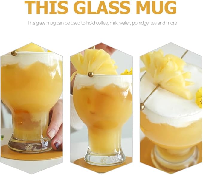 OUNONA Glass Tumbler Cup for Coffee and Hot Beverages, Sturdy and Practical Drinking Glass for Office and Home Use, Sturdy Glassware for Everyday Beverages - Image 7