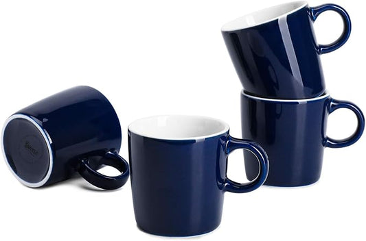 Sweese 3.5oz Porcelain Espresso Cups Set of 4, Mini Coffee Mugs Demitasse Cups - Navy by Sweese
