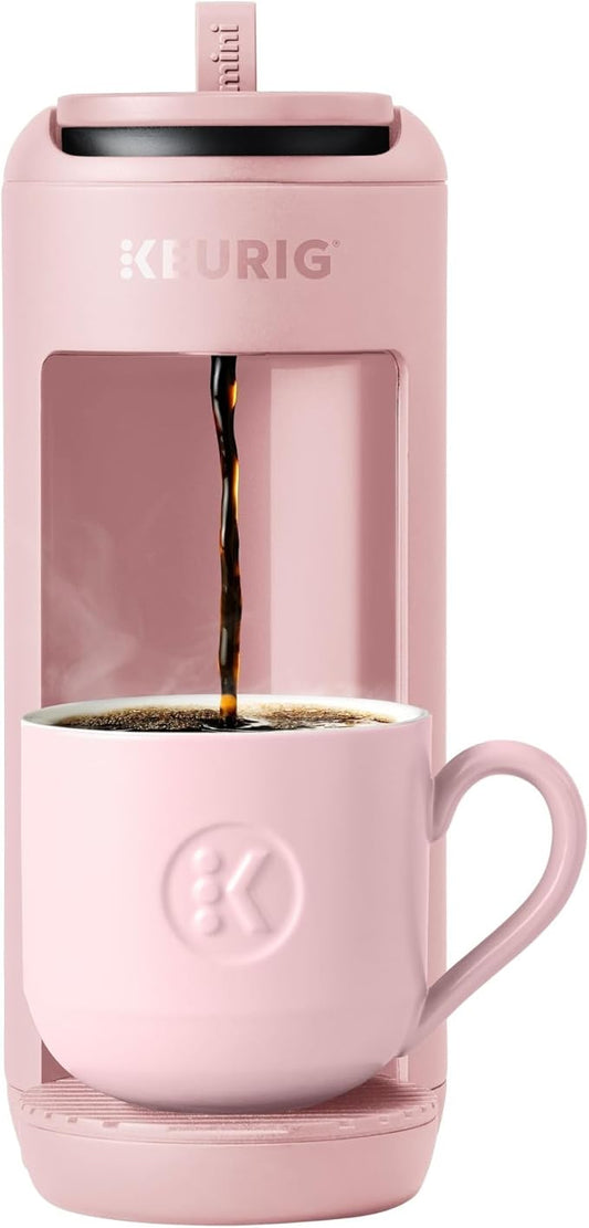Keurig K-Mini Mate Single Serve K-Cup Pod Coffee Maker, Brews Up to 12 oz Cup, Compact Portable Coffee Machine for Small Spaces, Great for Dorms & Offices, Pink Sands by Keurig