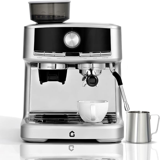 Espresso Machine with Grinder, Professional Coffee Machines | with Milk Frother Steam Wand, Espresso Maker with 50oz Removable Water Tank, Cappuccino & Latte Machine for Home - Image 5