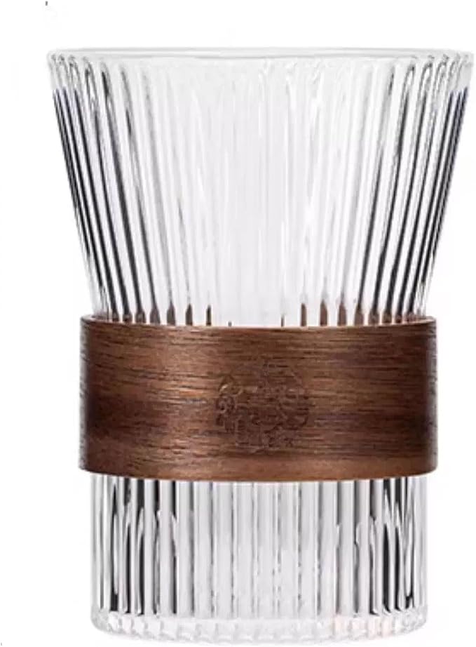 drinking glassware Wood Circle Striped Pattern Drinking Glasses by Unknown