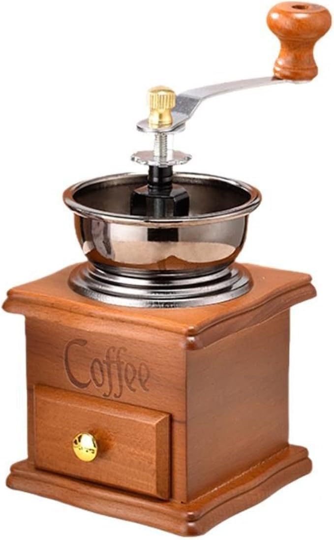 Retro hand crank coffee machine hand grinder | Retain the pure flavor of coffee beans for both hands-on fun and decorative ornaments by Unknown