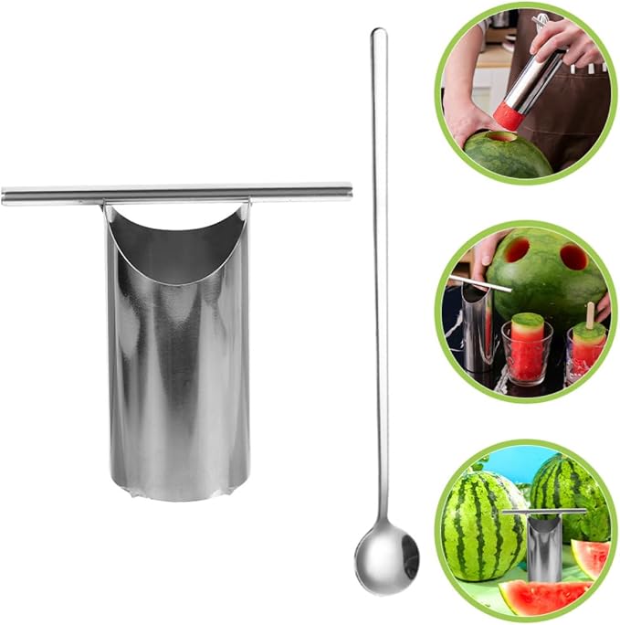 Kichvoe Stainless Steel Watermelon Puncher Cutter Core Tool, Round-shaped Ring Edge Fruit Watermelon Opening Tool, Versatile Manual Coring Gadget for Kitchen and Fruit Preparation - Image 5