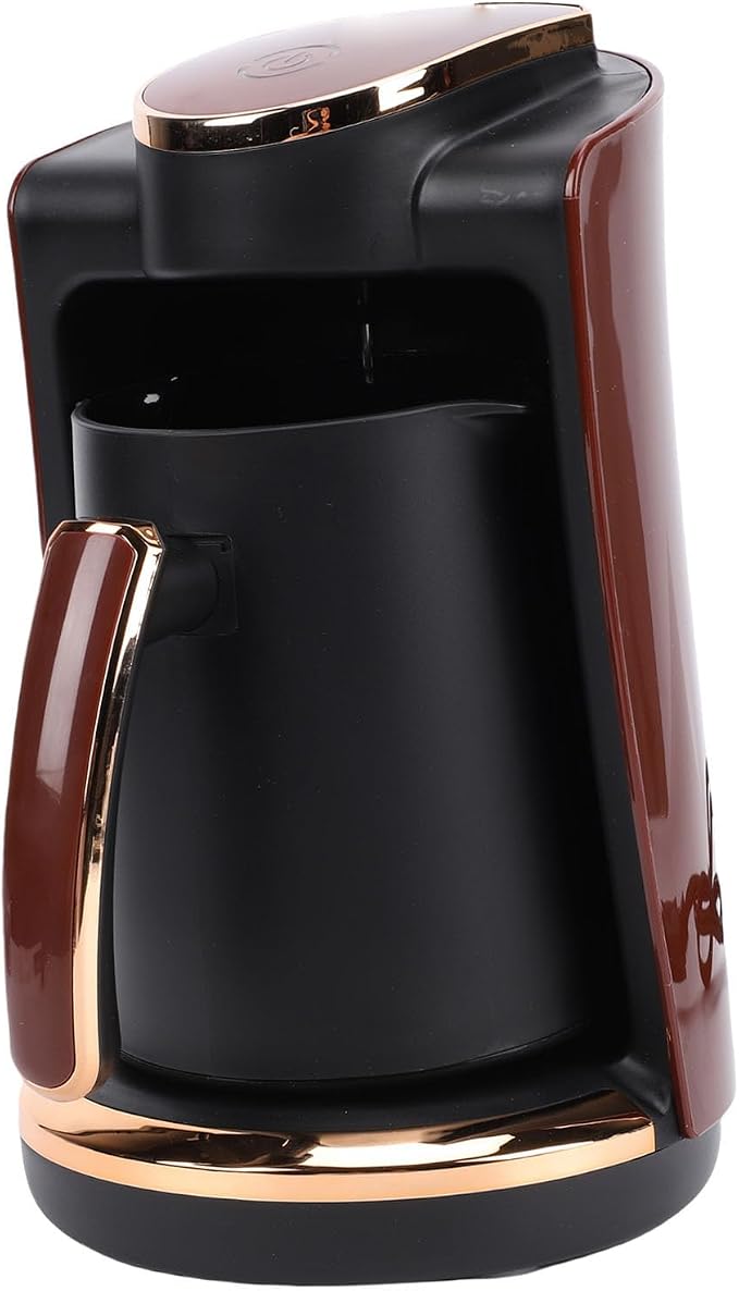 Jiawu Turkish Coffee Maker 550W 250ML Single Cup Electric Greek Coffee Machine for Home Hot Beverage Brewing, Quick Heating Plastic Pot with Cup and Spoon - Image 5
